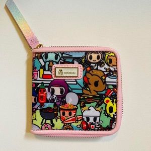 Tokidoki Small Zip Around Wallet | Harajuku Kawaii Colorful Rainbow wallet
